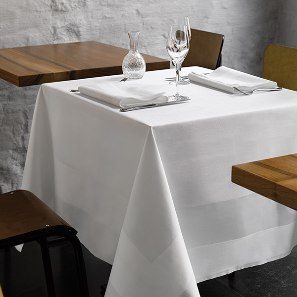 Luna tischtuch white 1 square – Tischwäsche